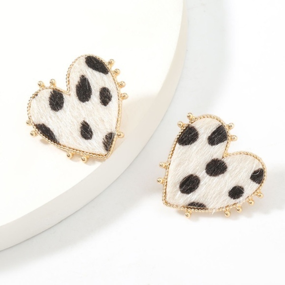 Cheetah print earrings